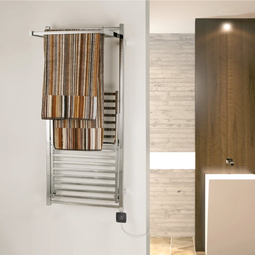Immagine di Deltacalor STENDY ELEGANCE ELECTRIC PLUS scaldasalviette stendino H.139 L.50,3 cm, finitura cromo SRD3130048TC