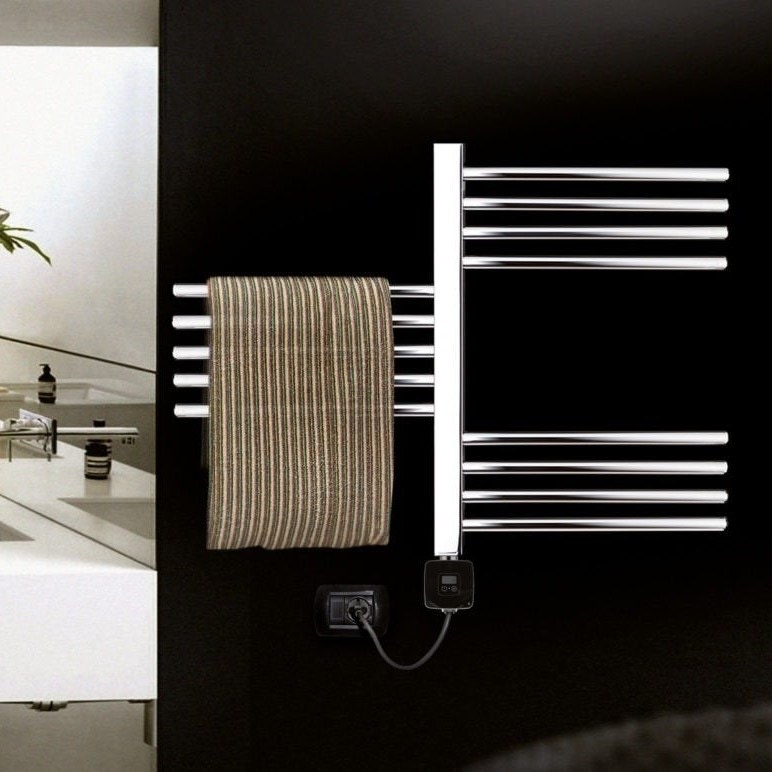 Immagine di Deltacalor FREESYSTEM ELECTRIC PLUS scaldasalviette cromo H.78,5 L.51,3 cm, finitura cromo FSD3070TC