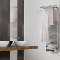 Immagine di Deltacalor DRYER PLUS MISTO scaldasalviette H.153,6 L.50 cm, con termoventilatore, finitura cromo SEAIRD2M150050TC