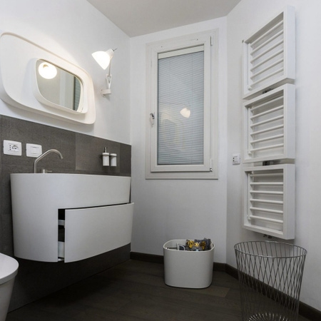 Immagine di Deltacalor TRIS scaldasalviette H.150,9 L.48 cm, colore bianco TX03B