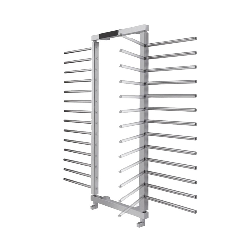 Immagine di Deltacalor TAOSYSTEM scaldasalviette con 27 tubi H.152 L.65 cm, finitura cromo TS150065C-27HP500C