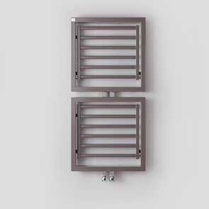 Immagine di Deltacalor BIS scaldasalviette H.99,5 L.48 cm, colore pastel beige grey finitura lucido TX02S7006G