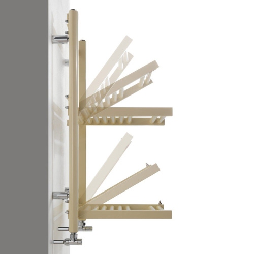 Immagine di Deltacalor STENDY scaldasalviette stendino H.88,9 L.51,2 cm, colore pastel light avory finitura lucido SY089050S1015G