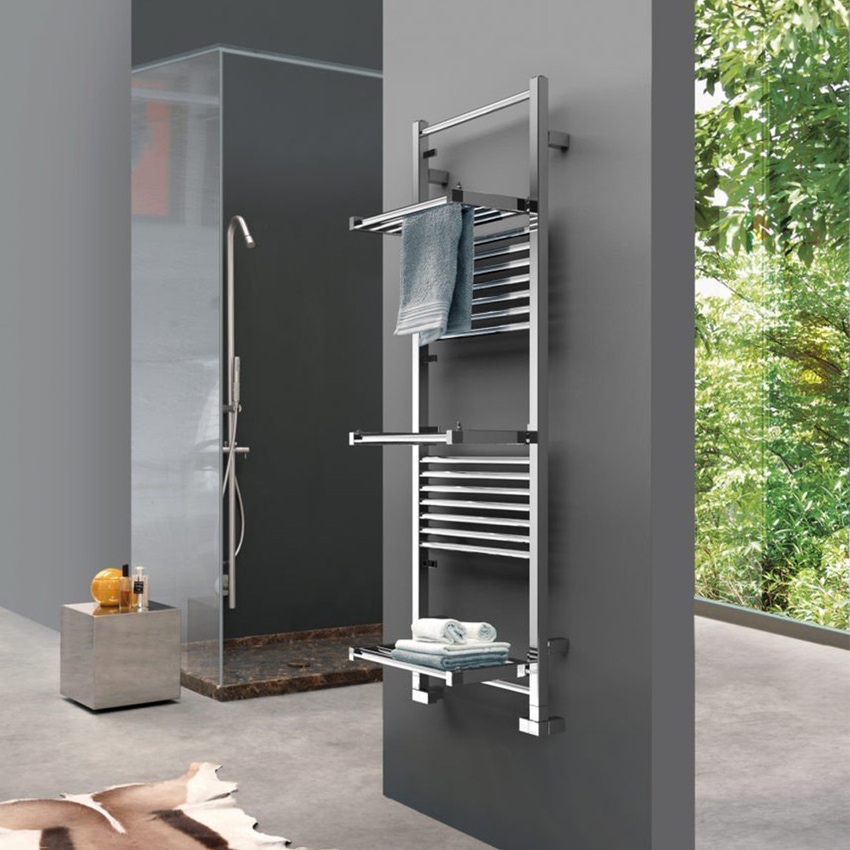 Immagine di Deltacalor STENDY SHORT scaldasalviette stendino H.137,2 L.48 cm, finitura cromo SS137048C