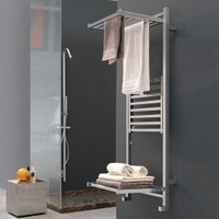 Immagine di Deltacalor STENDY ELEGANCE scaldasalviette stendino H.176 L.58 cm, finitura cromo SR180058C