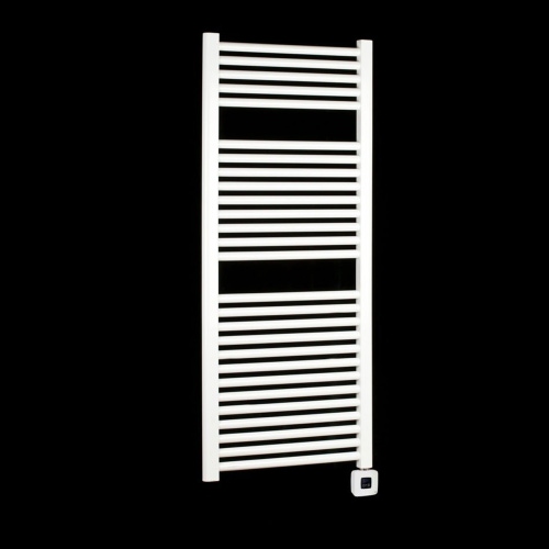 Immagine di Deltacalor ELECTRO PLUS scaldasalviette 2 intervalli, H.126,2 L.51,5 cm, con cronotermostato bluetooth, colore bianco BAD4120050NB