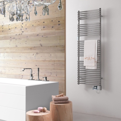 Immagine di Deltacalor HEGO 23 ELECTRIC scaldasalviette H.188 L.50 cm, finitura cromo HG23D2181050TC