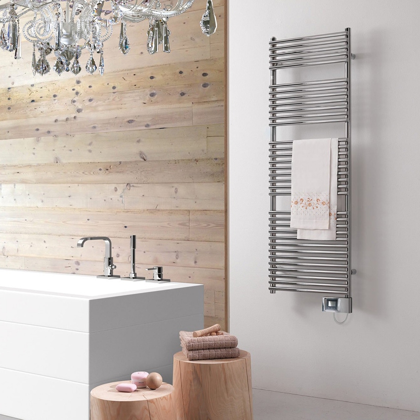 Immagine di Deltacalor HEGO 23 ELECTRIC scaldasalviette H.188 L.50 cm, finitura cromo HG23D2181050TC