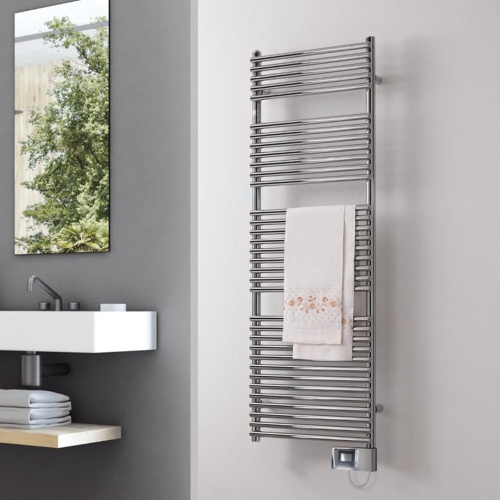 Immagine di Deltacalor HEGO 23 ELECTRIC scaldasalviette H.188 L.50 cm, finitura cromo HG23D2181050TC