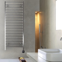 Immagine di Deltacalor SLIM-C ELECTRIC PLUS scaldasalviette H.177,8 L.52,8 cm, finitura cromo SCD4172050NC