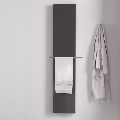 Immagine di Deltacalor PLATE ELECTRIC PLUS radiatore H.185 L.60,3 cm, colore pastel jet black finitura lucido PLED180059TS9005G