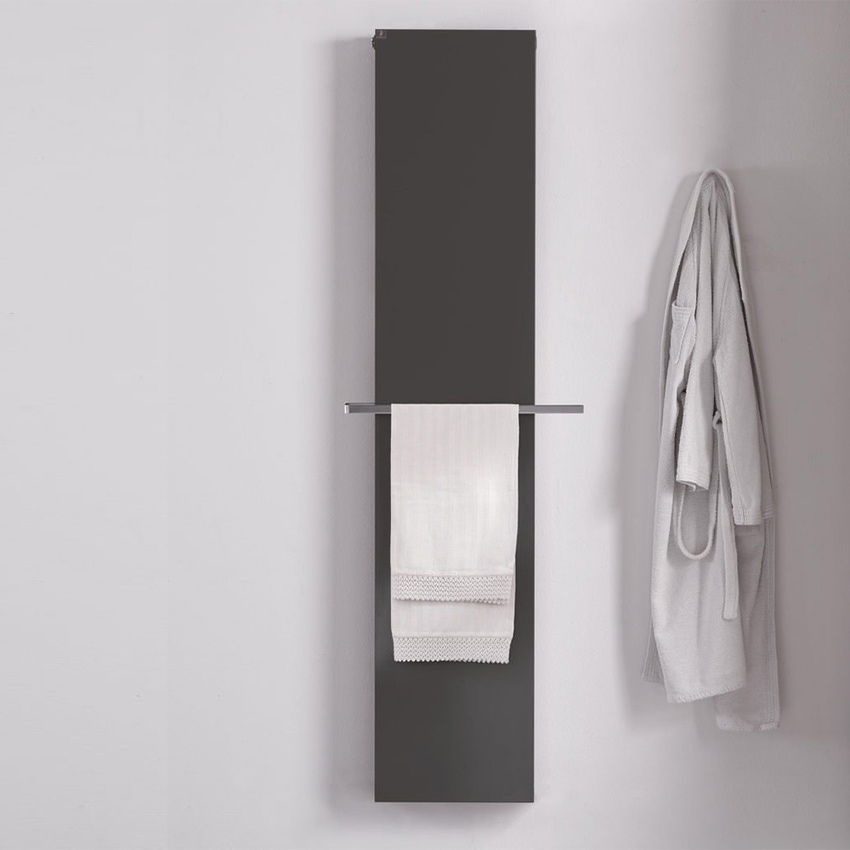 Immagine di Deltacalor PLATE ELECTRIC PLUS radiatore H.185 L.60,3 cm, colore pastel jet black finitura lucido PLED180059TS9005G