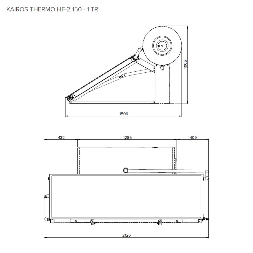 Immagine di Ariston KAIROS THERMO HF-2 150-1 TR IT Sistema solare termico a circolazione naturale con accumulo e 1 collettore orizzontale, installazione a TERRA 3022441