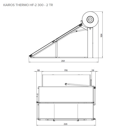 Immagine di Ariston KAIROS THERMO HF-2 300-2 TR IT Sistema solare termico a circolazione naturale con accumulo e 2 collettori orizzontali, installazione a TERRA 3022447