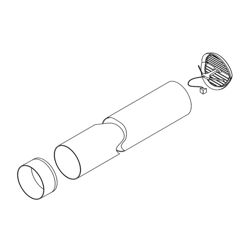 Immagine di Ariston Kit aria NUOS PRIMO per muro perimetrale, canalizzazione Ø125 mm 3208052
