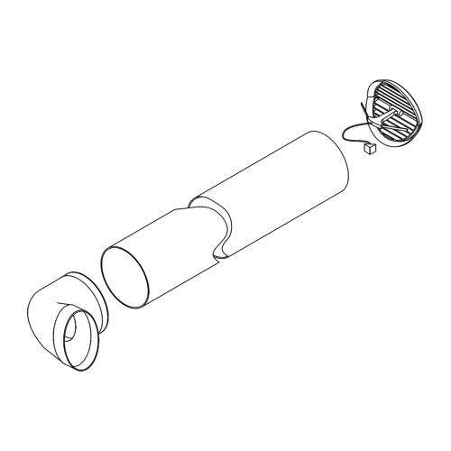 Immagine di Ariston Kit aria NUOS per muro perimetrale, canalizzazione Ø125 mm 3208092