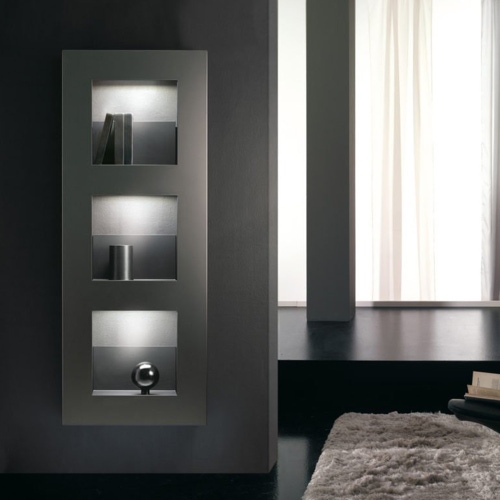 Immagine di Deltacalor CUBE radiatore 3 vani H.176 L.68 cm, colore pastel grey beige finitura opaco Z503S1019M