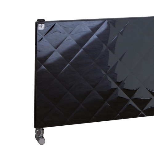 Immagine di Deltacalor QUILT ORIZZONTALE radiatore H.38 L.150 cm, in acciaio inox, finitura black steel QT1H150038XN