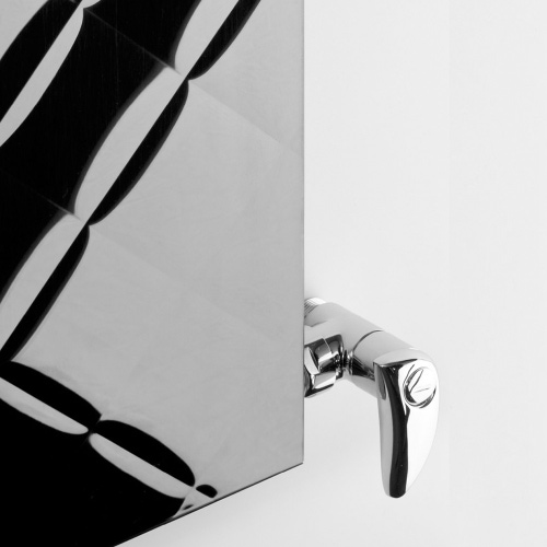 Immagine di Deltacalor QUILT ORIZZONTALE radiatore H.38 L.150 cm, in acciaio inox, finitura black steel QT1H150038XN