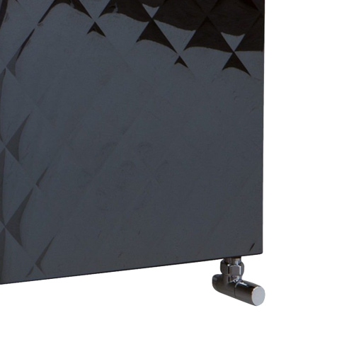 Immagine di Deltacalor QUILT ORIZZONTALE radiatore H.38 L.150 cm, in acciaio inox, finitura black steel QT1H150038XN