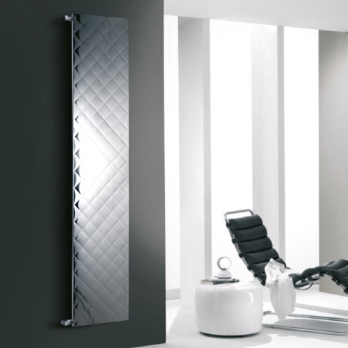Immagine di Deltacalor QUILT VERTICALE radiatore H.200 L.38 cm, in acciaio inox, finitura natural QT1V200038X