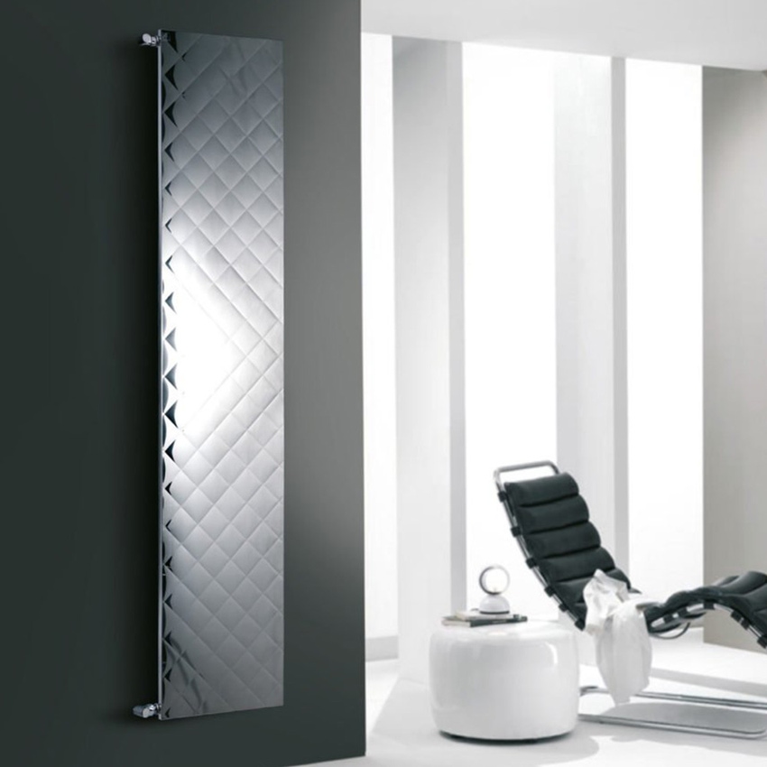 Immagine di Deltacalor QUILT VERTICALE radiatore H.200 L.38 cm, in acciaio inox, finitura natural QT1V200038X