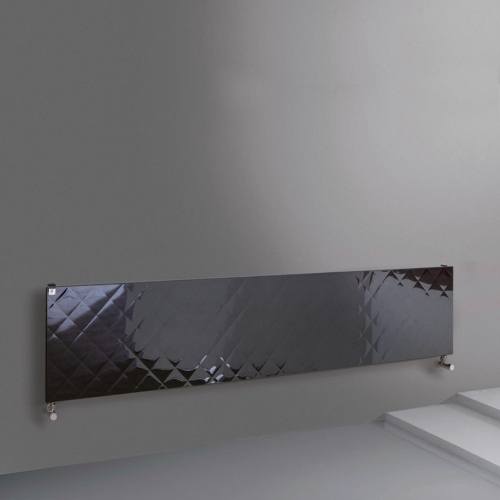 Immagine di Deltacalor QUILT ORIZZONTALE radiatore H.52,8 L.150 cm, in acciaio inox, finitura black steel QT1H150052XN