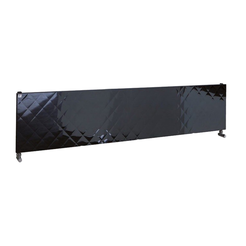 Immagine di Deltacalor QUILT ORIZZONTALE radiatore H.52,8 L.150 cm, in acciaio inox, finitura black steel QT1H150052XN