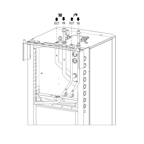 Immagine di Ariston HP SPLIT FS connessioni in alto 3318972