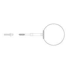 Immagine di Ariston Kit staffe a muro regolabili da Ø80 a Ø125 (3 pezzi), complete di tasselli 3318015