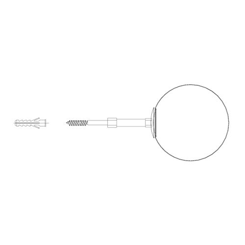 Immagine di Ariston Kit staffe a muro regolabili da Ø80 a Ø125 (3 pezzi), complete di tasselli 3318015
