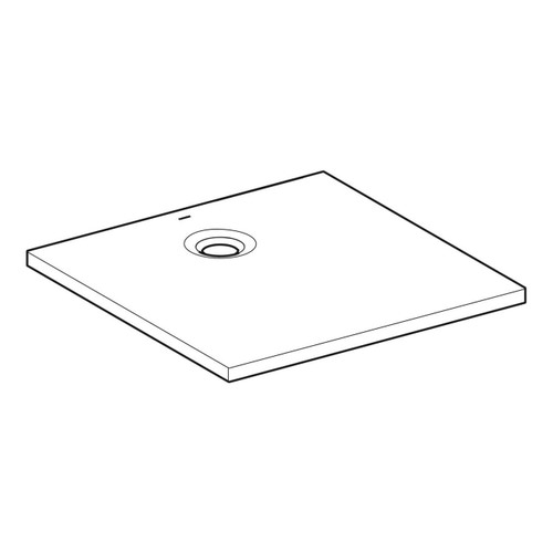 Immagine di Geberit OLONA piatto doccia quadrato 90 cm, colore bianco finitura opaco 550.751.00.1