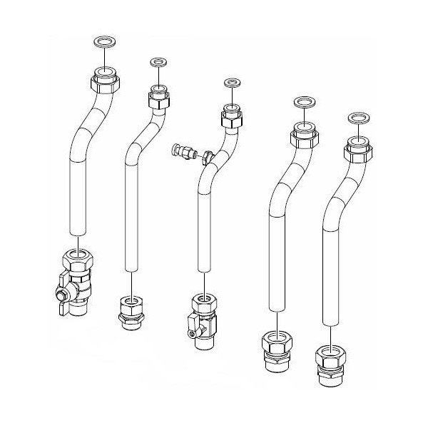 Immagine di Immergas Gruppo allacciamento anteriore per VICTRIX HYBRID, VICTRIX kW TT e VICTRIX TERA (in OMNI CONTAINER) 3.025396