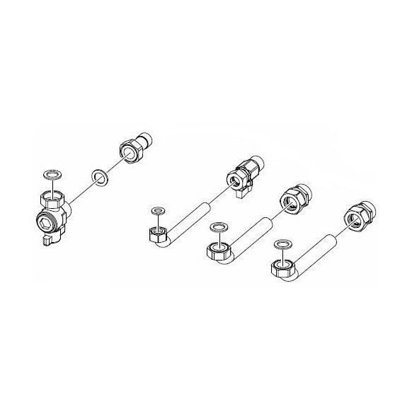 Immagine di Immergas Gruppo allacciamento per installazione pensile VICTRIX kW TT PLUS/TERA PLUS in configurazione solo riscaldamento 3.024907