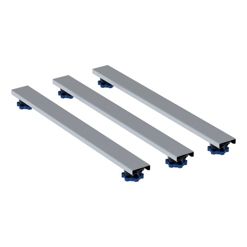 Immagine di Geberit Set piedini Geberit L.110 P.7.3 H.6.2-12 cm, e traverse di fissaggio per piatto doccia in resin stone, fino a 140 cm 554.964.00.1