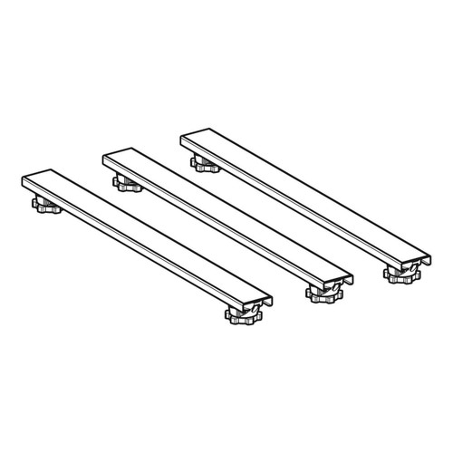Immagine di Geberit Set piedini Geberit L.110 P.7.3 H.6.2-12 cm, e traverse di fissaggio per piatto doccia in resin stone, fino a 140 cm 554.964.00.1