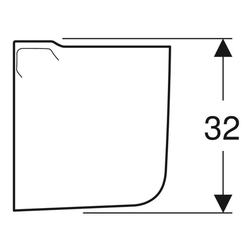 Immagine di Geberit COLIBRI' semicolonna H.32 cm per lavabo, colore bianco finitura lucido 501.900.00.1