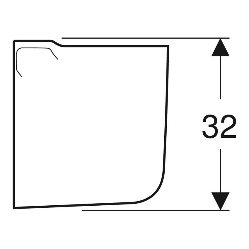 Immagine di Geberit COLIBRI' semicolonna H.32 cm per lavabo, colore bianco finitura lucido 501.900.00.1