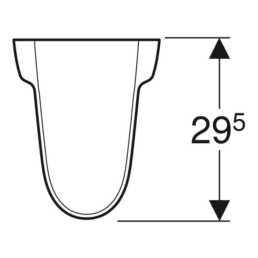 Immagine di Geberit COLIBRI' semicolonna H.32 cm per lavabo, colore bianco finitura lucido 501.900.00.1