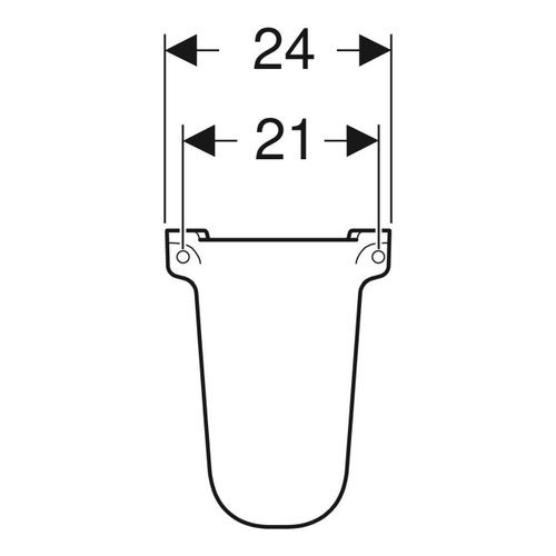Immagine di Geberit COLIBRI' semicolonna H.32 cm per lavabo, colore bianco finitura lucido 501.900.00.1