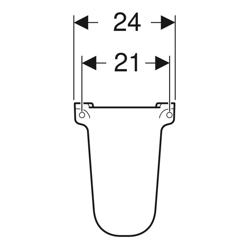Immagine di Geberit COLIBRI' semicolonna H.32 cm per lavabo, colore bianco finitura lucido 501.900.00.1