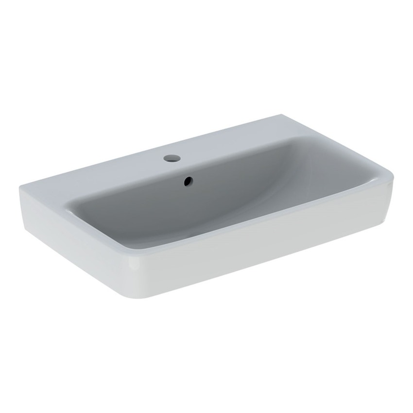 Immagine di Geberit SELNOVA COMPACT lavabo L.63 cm, con foro rubinetteria e troppopieno, colore bianco finitura lucido 501.890.00.7