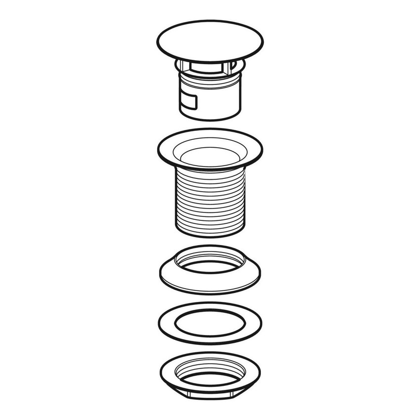 Geberit Sifone doccia d90 con tappo per piletta cromato