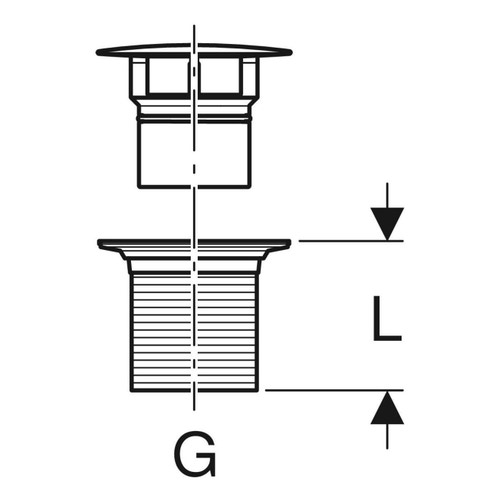 Immagine di Geberit piletta di scarico H.8 cm, con uscita libera, finitura cromo 152.080.21.1