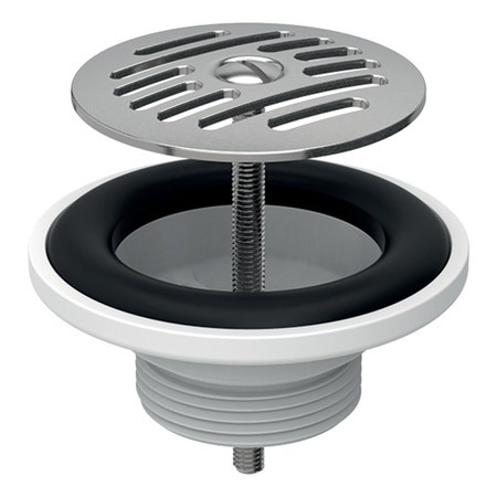 Immagine di Geberit piletta a scarico libero con griglia e guarnizione, finitura cromo 152.005.00.1