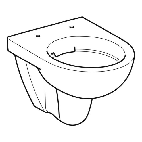 Immagine di Geberit SELNOVA COMPACT vaso sospeso a cacciata. compatto, senza brida e senza sedile, colore bianco finitura lucido 500.349.01.7