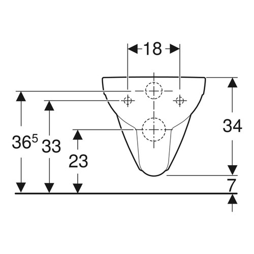 Immagine di Geberit SELNOVA COMPACT vaso sospeso a cacciata. compatto, senza brida e senza sedile, colore bianco finitura lucido 500.349.01.7