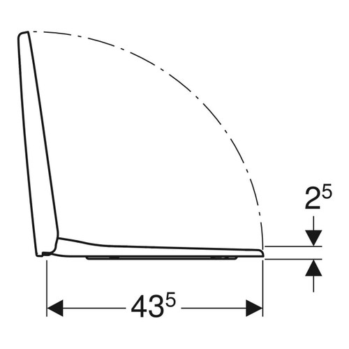 Immagine di Geberit SELNOVA COMPACT sedile del vaso, fissaggi dall'alto, senza chiusura ammortizzata, colore bianco finitura lucido 501.575.01.1