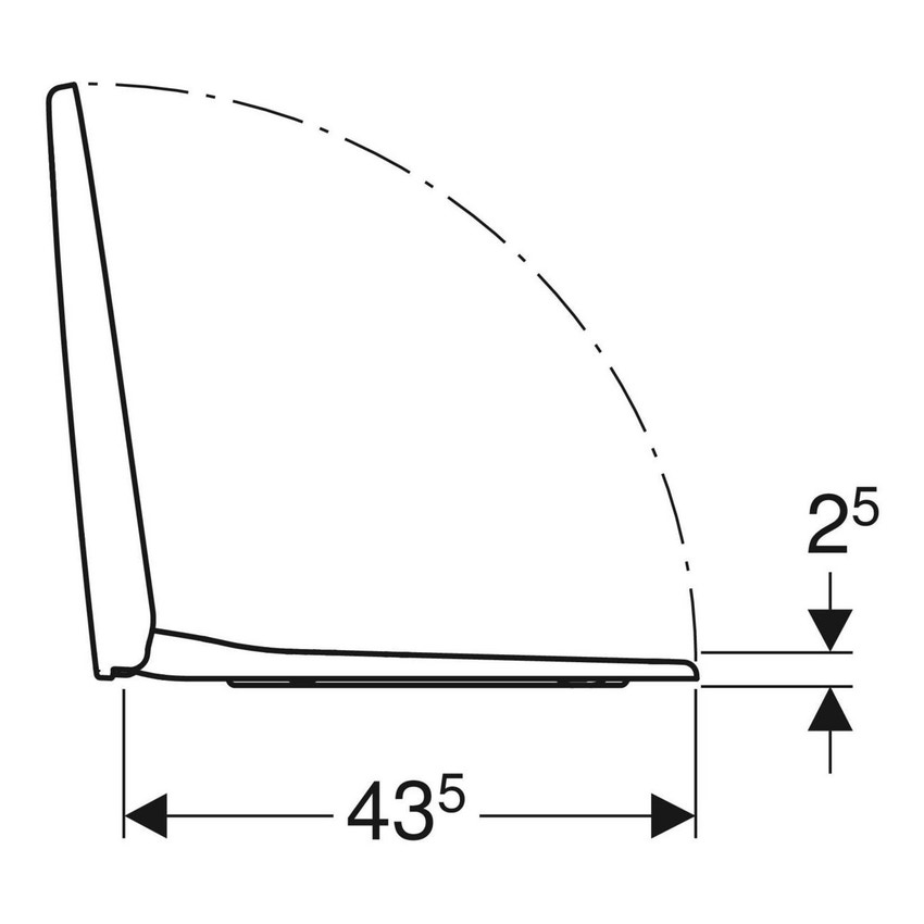 Immagine di Geberit SELNOVA COMPACT sedile del vaso, fissaggi dall'alto, senza chiusura ammortizzata, colore bianco finitura lucido 501.575.01.1