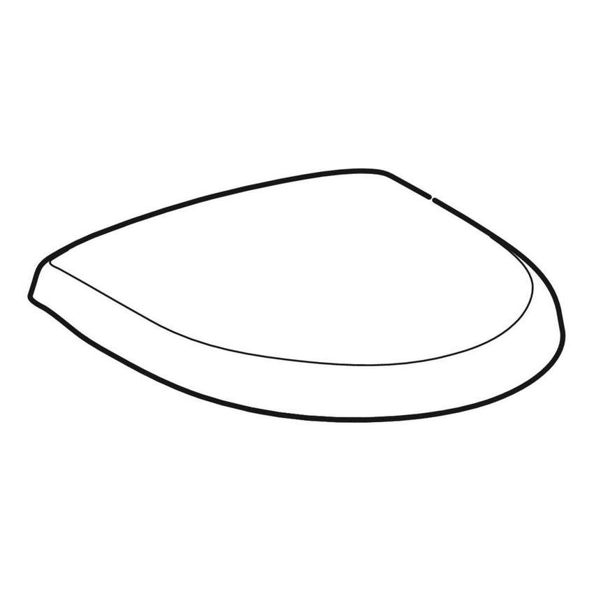 Immagine di Geberit SELNOVA COMPACT sedile del vaso, fissaggi dall'alto, senza chiusura ammortizzata, colore bianco finitura lucido 501.877.00.1